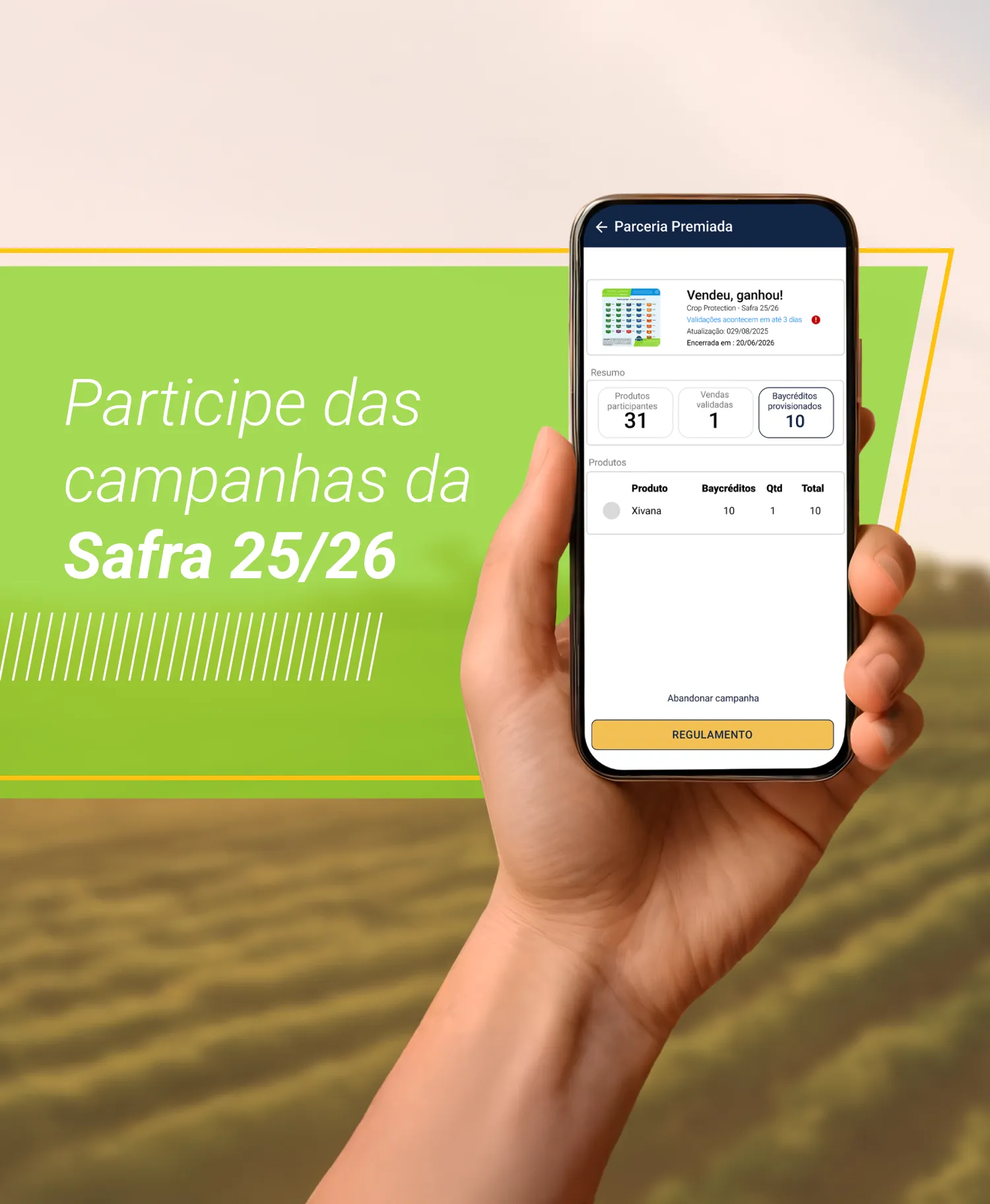 Banner principal da campanha