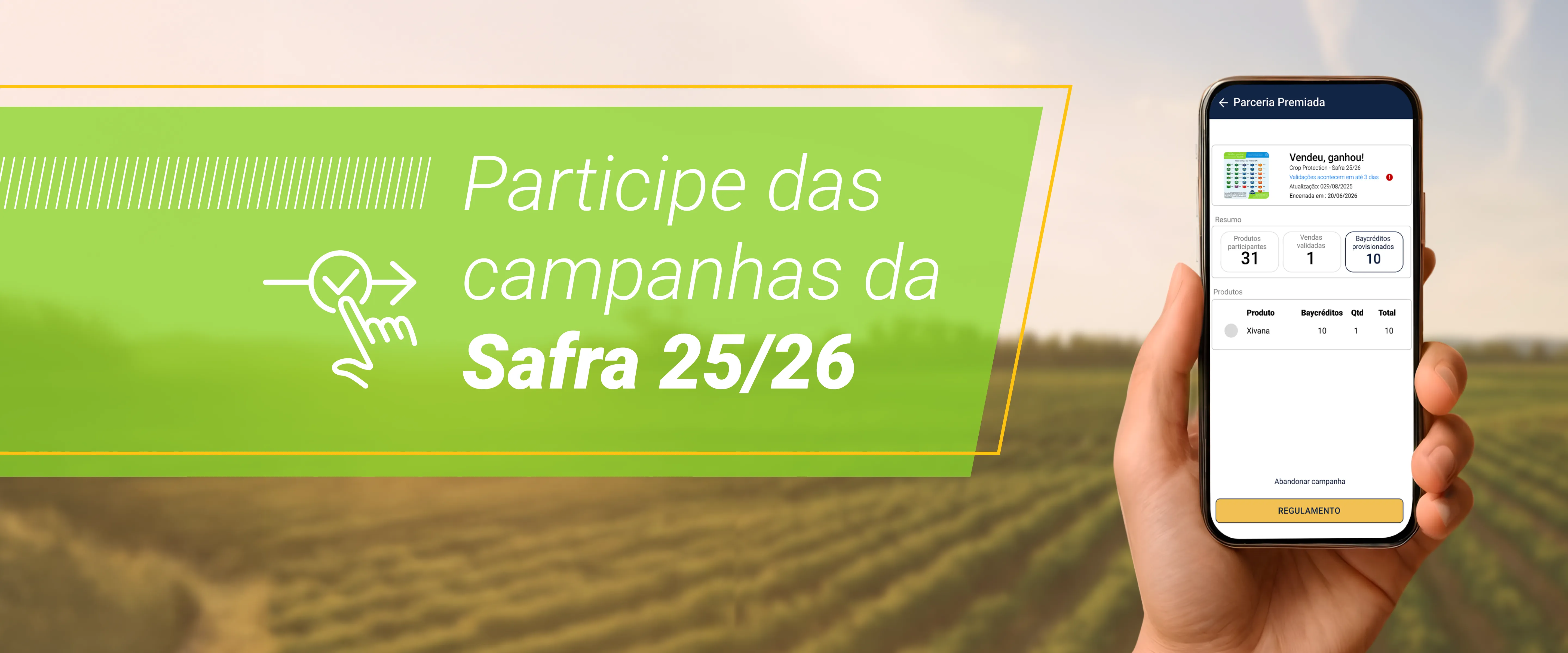 Banner principal da campanha
